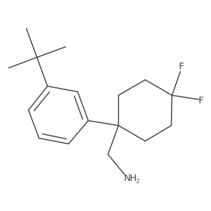 [1-(3-Tert-butylphenyl)-4,4-difluorocyclohexyl]methanamine结构式