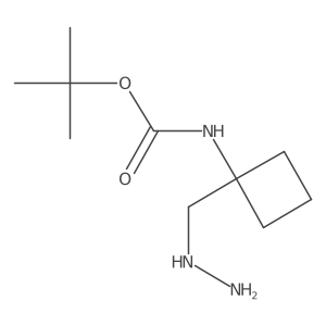 tert-butyl N-[1-(hydrazinylmethyl)cyclobutyl]carbamate Structure