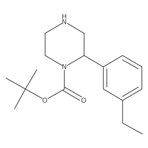 Tert-butyl 2-(3-ethylphenyl)piperazine-1-carboxylate结构式