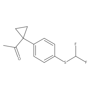 1-(1-{4-[(Difluoromethyl)sulfanyl]phenyl}cyclopropyl)ethan-1-one Structure