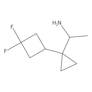 1-[1-(3,3-Difluorocyclobutyl)cyclopropyl]ethan-1-amine结构式