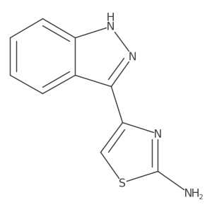 4-(1H-indazol-3-yl)-1,3-thiazol-2-amine结构式