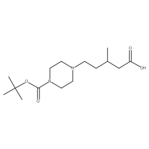 5-{4-[(Tert-butoxy)carbonyl]piperazin-1-yl}-3-methylpentanoic acid Structure
