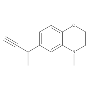 6-(but-3-yn-2-yl)-4-methyl-3,4-dihydro-2H-1,4-benzoxazine结构式