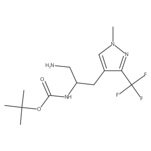 tert-butyl N-{1-amino-3-[1-methyl-3-(trifluoromethyl)-1H-pyrazol-4-yl]propan-2-yl}carbamate Structure