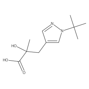 3-(1-tert-butyl-1H-pyrazol-4-yl)-2-hydroxy-2-methylpropanoic acid结构式