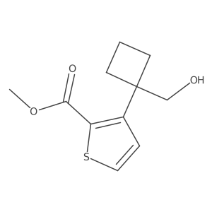 Methyl 3-[1-(hydroxymethyl)cyclobutyl]thiophene-2-carboxylate Structure