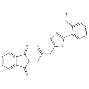 1,3-dioxo-2,3-dihydro-1H-isoindol-2-yl 2-[5-(2-methoxyphenyl)-1,3,4-oxadiazol-2-yl]acetate Structure