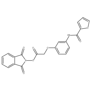 1,3-dioxo-2,3-dihydro-1H-isoindol-2-yl 2-[3-(furan-2-amido)phenoxy]acetate结构式