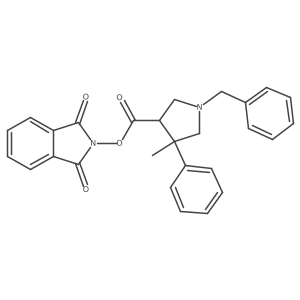 rac-1,3-dioxo-2,3-dihydro-1H-isoindol-2-yl (3R,4S)-1-benzyl-4-methyl-4-phenylpyrrolidine-3-carboxylate结构式
