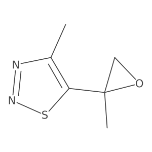 4-Methyl-5-(2-methyloxiran-2-yl)thiadiazole结构式