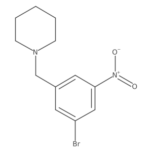 1-[(3-Bromo-5-nitrophenyl)methyl]piperidine Structure