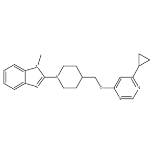 2-(4-(((6-cyclopropylpyrimidin-4-yl)oxy)methyl)piperidin-1-yl)-1-methyl-1H-benzo[d]imidazole Structure
