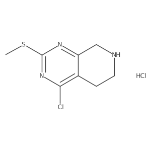 4-Chloro-2-(methylthio)-5,6,7,8-tetrahydropyrido[3,4-d]pyrimidine hydrochloride Structure