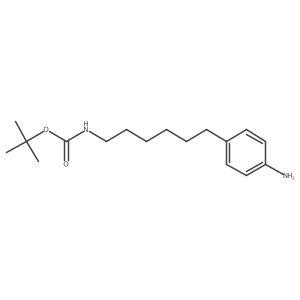Tert-butyl N-[6-(4-aminophenyl)hexyl]carbamate结构式
