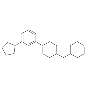 4-{4-[(Oxan-4-yl)methyl]piperazin-1-yl}-2-(pyrrolidin-1-yl)pyrimidine结构式
