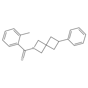 2-(2-Methylbenzoyl)-6-phenyl-2-azaspiro[3.3]heptane结构式