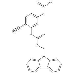 2-[4-cyano-3-({[(9H-fluoren-9-yl)methoxy]carbonyl}amino)phenyl]acetic acid结构式