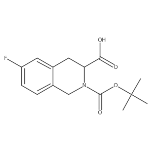 2-[(Tert-butoxy)carbonyl]-6-fluoro-1,2,3,4-tetrahydroisoquinoline-3-carboxylic acid Structure