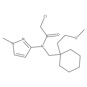 2-Chloro-N-[[1-(2-methoxyethyl)cyclohexyl]methyl]-N-(1-methylpyrazol-3-yl)acetamide结构式