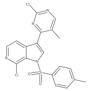 7-chloro-3-(2-chloro-5-methylpyrimidin-4-yl)-1-tosyl-1H-pyrrolo[2,3-c]pyridine Structure