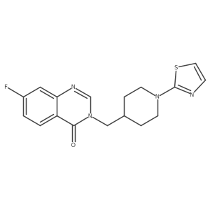 7-Fluoro-3-{[1-(1,3-thiazol-2-yl)piperidin-4-yl]methyl}-3,4-dihydroquinazolin-4-one Structure
