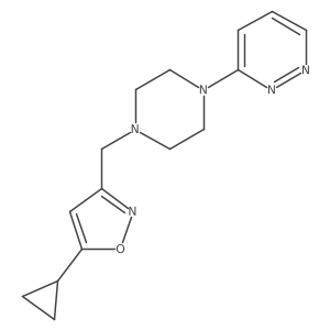 3-{4-[(5-Cyclopropyl-1,2-oxazol-3-yl)methyl]piperazin-1-yl}pyridazine Structure