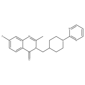 7-Fluoro-2-methyl-3-{[1-(pyrimidin-2-yl)piperidin-4-yl]methyl}-3,4-dihydroquinazolin-4-one结构式