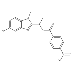 1-(5-Chloro-1-methylbenzimidazol-2-yl)ethyl 5-nitropyridine-2-carboxylate结构式