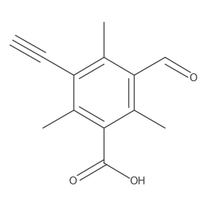 3-Ethynyl-5-formyl-2,4,6-trimethylbenzoic acid Structure