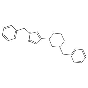 4-Benzyl-2-(1-benzyl-1H-pyrazol-4-YL)morpholine Structure