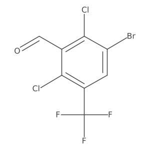 3-Bromo-2,6-dichloro-5-(trifluoromethyl)benzaldehyde结构式