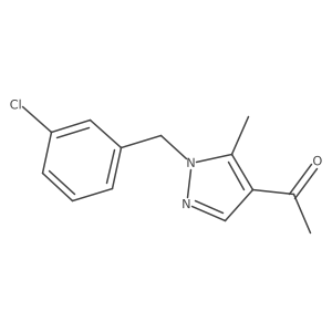 1-[1-[(3-Chlorophenyl)methyl]-5-methylpyrazol-4-yl]ethanone Structure