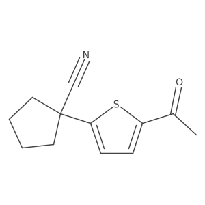 1-(5-Acetylthiophen-2-yl)cyclopentane-1-carbonitrile结构式
