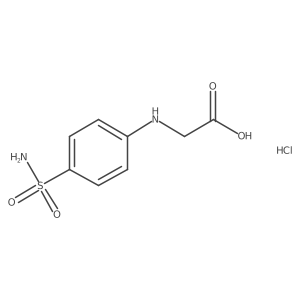 2-(4-Sulfamoylanilino)acetic acid;hydrochloride结构式
