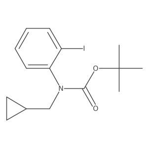 tert-butyl N-(cyclopropylmethyl)-N-(2-iodophenyl)carbamate结构式