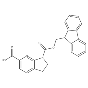1-{[(9H-fluoren-9-yl)methoxy]carbonyl}-1H,2H,3H-pyrrolo[2,3-b]pyridine-6-carboxylic acid结构式