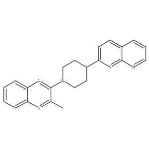 2-Methyl-3-[4-(1,8-naphthyridin-2-yl)piperidin-1-yl]quinoxaline结构式