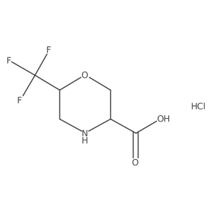 6-(Trifluoromethyl)morpholine-3-carboxylic acid hydrochloride结构式