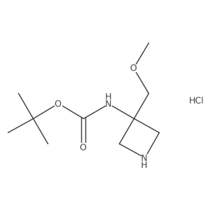 tert-butyl N-[3-(methoxymethyl)azetidin-3-yl]carbamate hydrochloride Structure