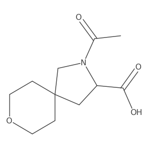 2-Acetyl-8-oxa-2-azaspiro[4.5]decane-3-carboxylic acid Structure