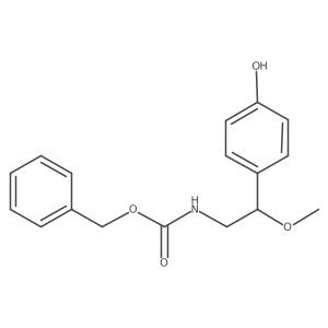 benzyl N-[2-(4-hydroxyphenyl)-2-methoxyethyl]carbamate Structure