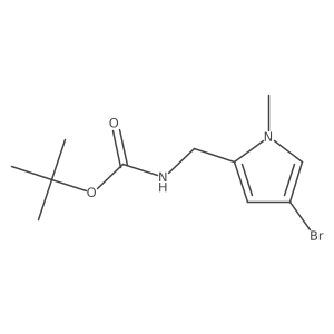 tert-butyl N-[(4-bromo-1-methyl-1H-pyrrol-2-yl)methyl]carbamate结构式