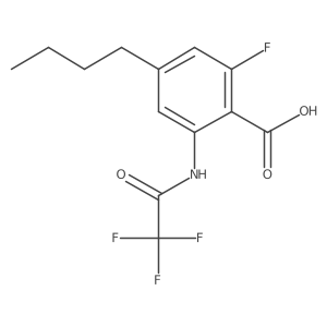 4-Butyl-2-fluoro-6-(2,2,2-trifluoroacetamido)benzoic acid结构式