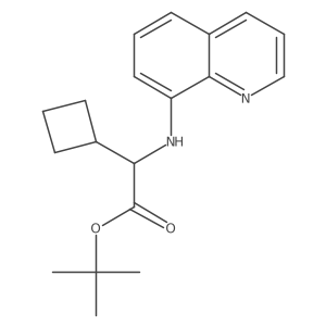 tert-Butyl (R)-2-cyclobutyl-2-(quinolin-8-ylamino)acetate Structure
