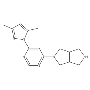 4-(3,5-dimethyl-1H-pyrazol-1-yl)-6-{octahydropyrrolo[3,4-c]pyrrol-2-yl}pyrimidine Structure