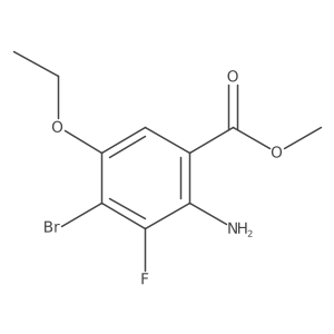 Methyl 2-amino-4-bromo-5-ethoxy-3-fluorobenzoate结构式