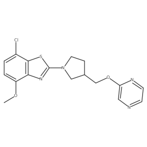 7-Chloro-4-methoxy-2-{3-[(pyrazin-2-yloxy)methyl]pyrrolidin-1-yl}-1,3-benzothiazole Structure