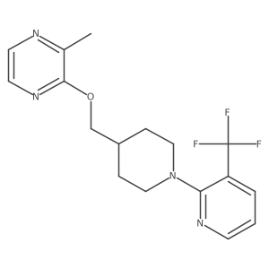 2-Methyl-3-({1-[3-(trifluoromethyl)pyridin-2-yl]piperidin-4-yl}methoxy)pyrazine Structure