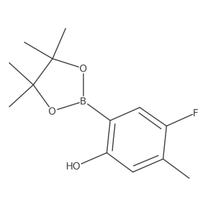 4-Fluoro-5-methyl-2-(4,4,5,5-tetramethyl-1,3,2-dioxaborolan-2-yl)phenol Structure